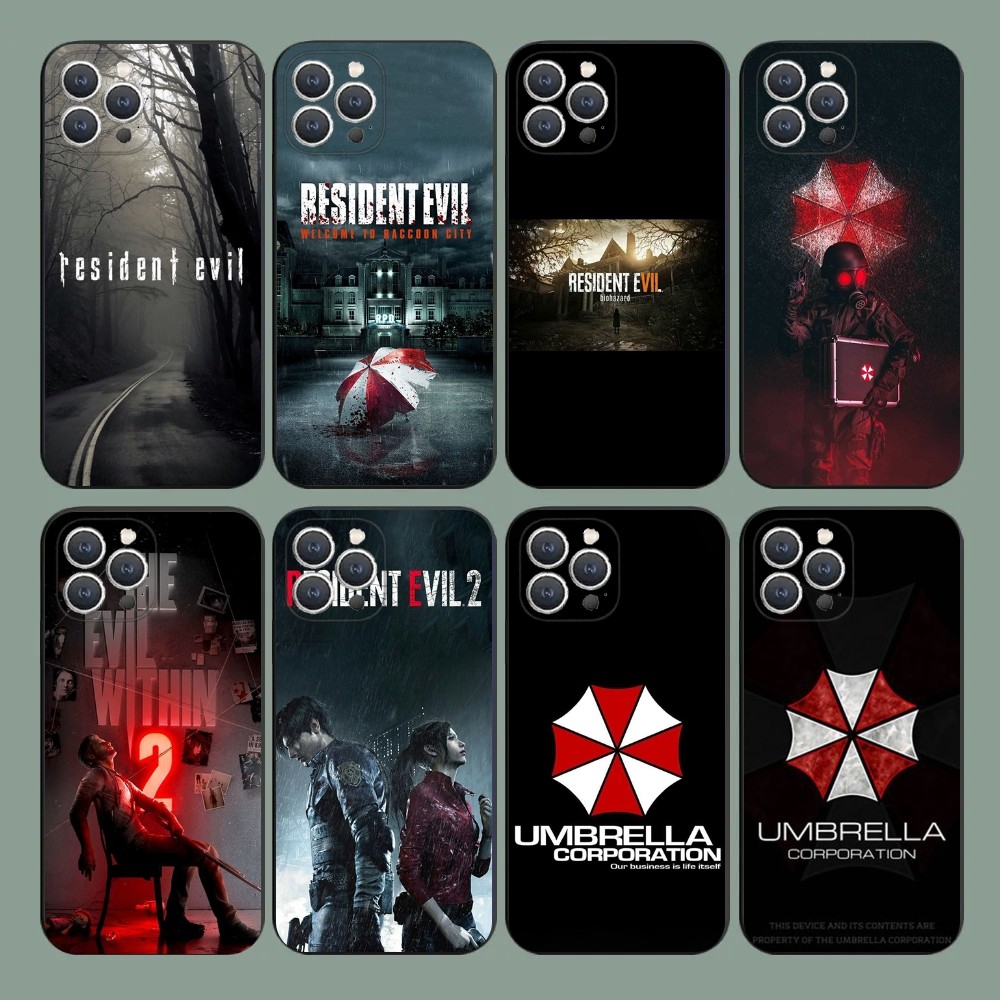 Board Game Resident Evil - เกมR-Resident Evilวิดีโอเคสโทรศัพท์สําหรับiPhone 15,14,13,12,11,Plus,Pro Max,XS,X,X,XR,SE,Mini,8,7 ซิลิโคนนุ่มปกสีดํา