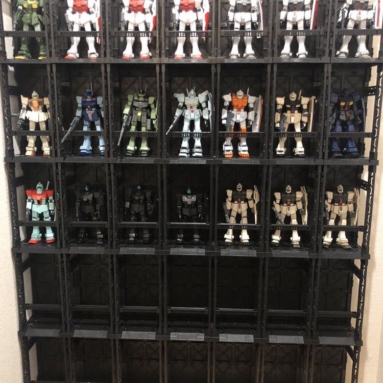 Bandai Model Gundam Rg - ขาตั้งโชว์โมเดลกันดั้ม GN/AW/RG/1/144 พร้อมชั้นวางเก็บของตกแต่งฐานวางโมเดลกันดั้มสำหรับจัดแสดง