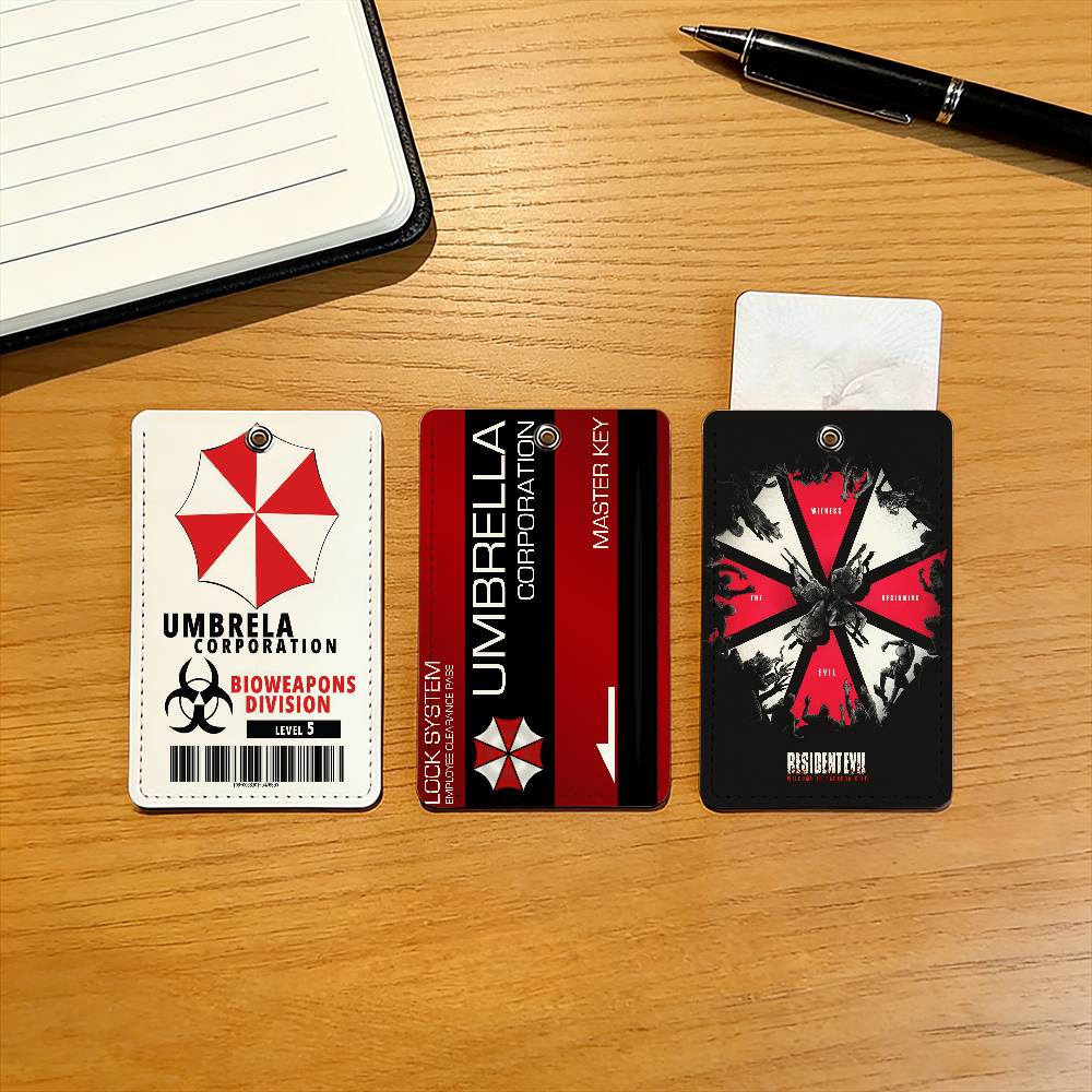 Board Game Resident Evil - ที่ใส่บัตรเกม R-Resident Evil Umbrella PU พร้อมพวงกุญแจ