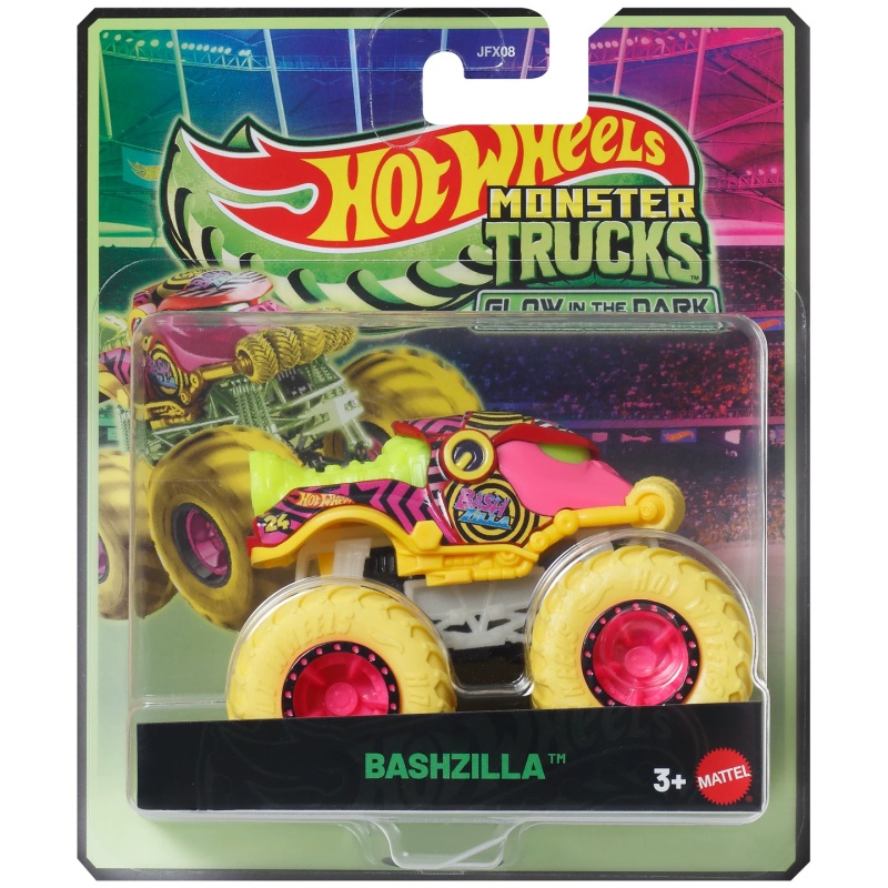 Mattel Toy Hot Wheels - แมทเทล ฮอตวีลส์ มอนสเตอร์ ทรัคส์เรืองแสงในที่มืด Shark Wreak