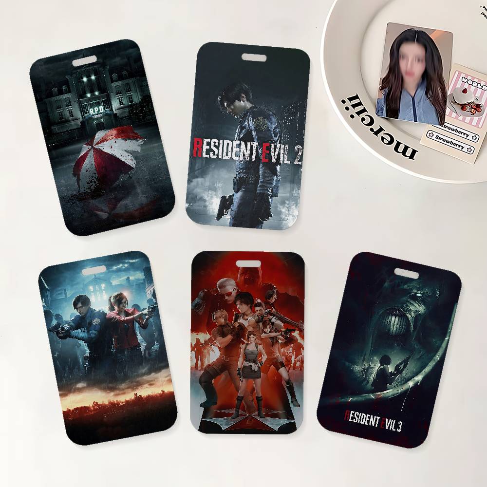 Board Game Resident Evil - ที่ใส่บัตรประจำตัวเกม R-Resident E-Evil พร้อมสายคล้องคอสำหรับสำนักงาน โรงเรียน บัตรชื่อ