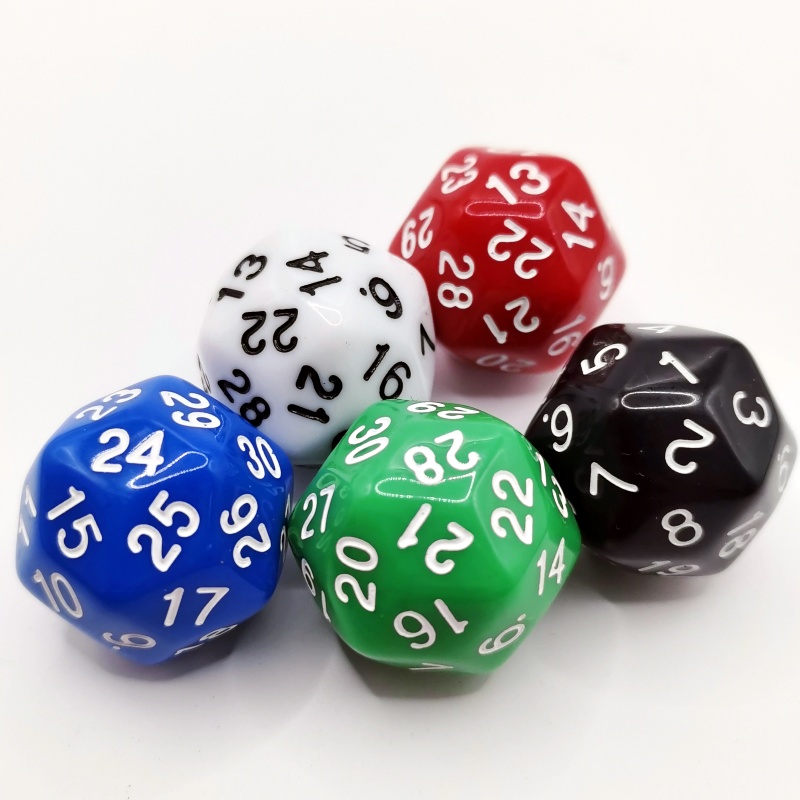 5pcs Cube 30 ด้าน D30 Dungeon  - Board Game Yahtzee บทวิจารณ์และราคา