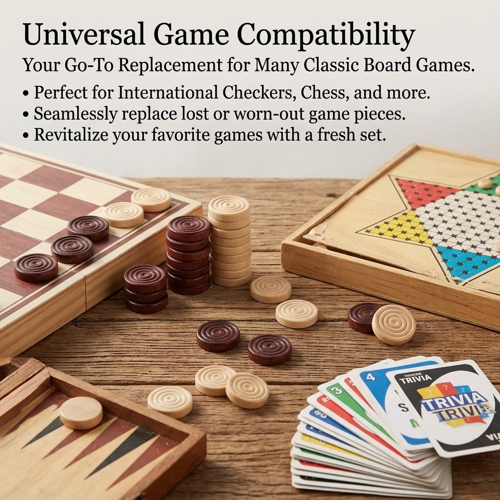 24 ชิ้น/ชุด ตัวหมากฮอสไม้ทรงกล - Board Game Operation บทวิจารณ์และราคา