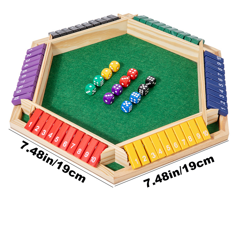 ปิดกล่องลูกเต๋าเกมกระดานไม้ Fl - Board Game For 3 Players บทวิจารณ์และราคา